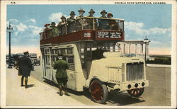 Double Deck Motor Bus, Chicago, IL Buses Postcard Postcard Postcard