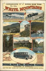 Royal Blue Line Motor Tours - White Mountains Buses Postcard Postcard Postcard