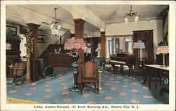 Austin-Biscayne Hotel - Lobby Postcard