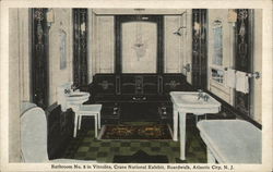 Crane National Exhibit - Bathroom No.8 in Vitrolite, Boardwalk Atlantic City, NJ Postcard Postcard Postcard