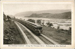 The National Limited - Potomac River, Baltimore & Ohio Railroad Postcard