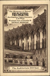 Fox Theatre - The Auditorium Detroit, MI Postcard Postcard Postcard