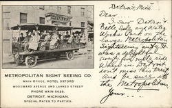 Metropolitan Sight Seeing Co. Detroit, MI Postcard Postcard Postcard