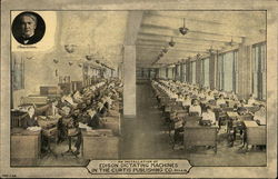 Curtis Publishing Co. - Edison Dictating Machines Postcard