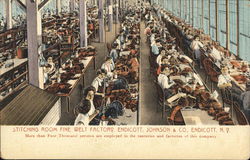 Endicott, Johnson & Co. - Stitching Room, Fine Welt Factory New York Postcard Postcard Postcard