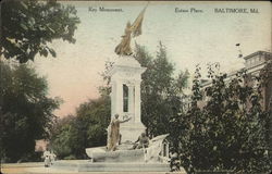 Key Monument, Eutaw Place Baltimore, MD Postcard Postcard Postcard