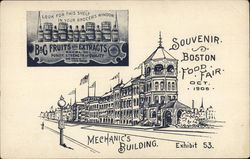 Mechanic's Building, Boston Food Fair 1906 Massachusetts Postcard Postcard Postcard