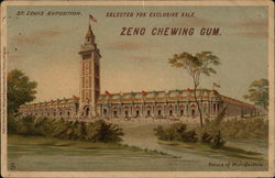 Palace of Manufacure Zeno Chewing Gum 1904 St. Louis Worlds Fair Postcard Postcard Postcard