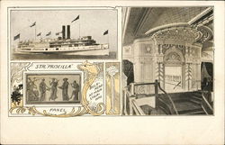 Steamer "Priscilla" Steamers Postcard Postcard Postcard