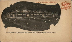 Night View of Exposition Building, State Fair of Texas Dallas, TX Postcard Postcard Postcard