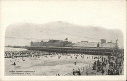 Young's Pier From the Boardwalk Atlantic City, NJ Postcard Postcard Postcard