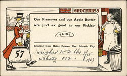 Heinz: Our Preserves and Our Apple Butter Are Just as Good as Our Pickles Postcard