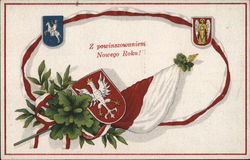 Z powinszowaniem Nowego Roku! Poland Eastern Europe Postcard Postcard