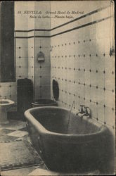 Grand Hotel de Madrid - Bathroom Sevilla, Spain Postcard Postcard Postcard