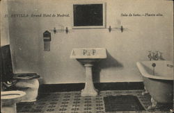 Grand Hotel de Madrid - Bathroom Sevilla, Spain Postcard Postcard Postcard