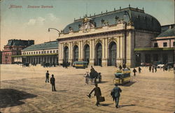 Central Station Milan, Italy Postcard Postcard