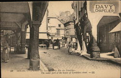 The under part of the houses of Cordeliers street. Dinan, France Postcard Postcard