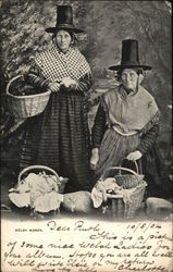 Welsh Women in Traditional Costume Postcard