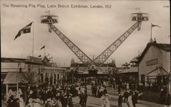 The Revolving Flip Flap, Latin British Exhibition Postcard