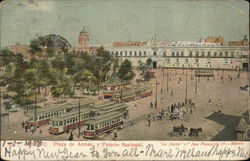 Plaza de Armas y Palacio Nacional Mexico City, Mexico Postcard Postcard