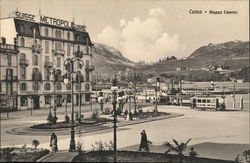 Piazza Cavour and Hotel Metropole Suisse Postcard