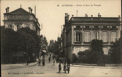 AUXERRE - Porte et Rue du Temple Postcard