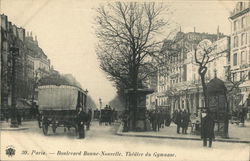 30. Paris Boulevard Bonne-Nouvelle. Theatre du Gymnase France Postcard Postcard