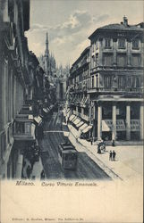 Milano. Corso Vittorio Emanuele. Italy Postcard Postcard