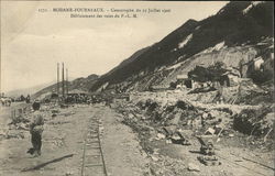 1571. - MODANE-FOURNEAUX. - Catastrophe du 23 Juillet 1906. Deblaiement des voies du P.-L.-M. Postcard