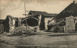 Raucourt, von Franzosen zerschossene Kirche. Germany Postcard Postcard