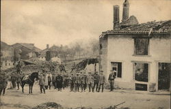 Soldiers posing for the picture on the street. Germany Postcard Postcard