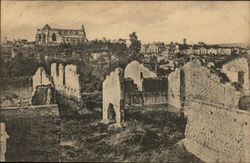 Ruins of the city. Sommepy-Tahure, France World War I Postcard Postcard