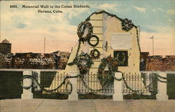 Memorial Wall to the Cuban Students Havana, Cuba Postcard Postcard