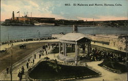 El Malecon and Morro Havana, Cuba Postcard Postcard