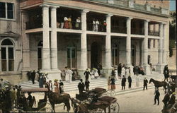 Hamilton Hotel - Front Entrance Postcard