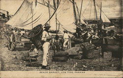 Beach Market, Low Tide Postcard