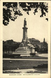 Monumento Colon Postcard