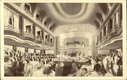 Room of poeple watching ballet. Postcard