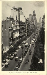 Avenida de Mayo Buenos Aires, Argentina Postcard Postcard