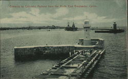 Entrance to Colombo Harbour from North East Breakwater Postcard