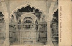 THE THRONE OF DEWAN AM IN FORT DELHI Postcard