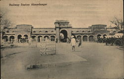 Railway Station Ahmednagar, India Postcard Postcard