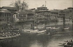 The School Fleet Outside the Central School India Postcard Postcard