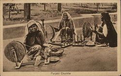 Punjabi Charkhe (Hand Spinners) India Postcard Postcard