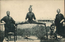 Acrobats, Pei Tai He (Taiwan?) China Postcard Postcard