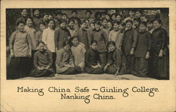 Making China Safe - Gingling College Nanking China Postcard Postcard