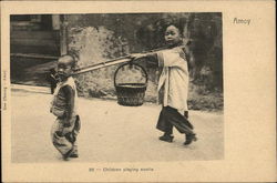 Children playing coolie China Postcard Postcard