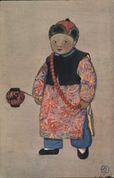 Painting of Chinese Boy Postcard