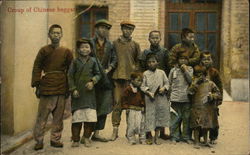 Group of Chinese Beggars China Postcard Postcard