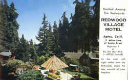 Redwood Village Motel Aptos, CA Postcard Postcard